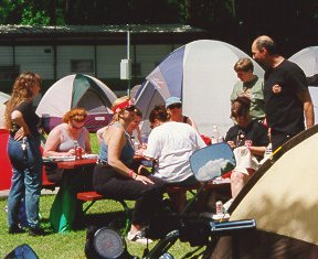 beading while camping